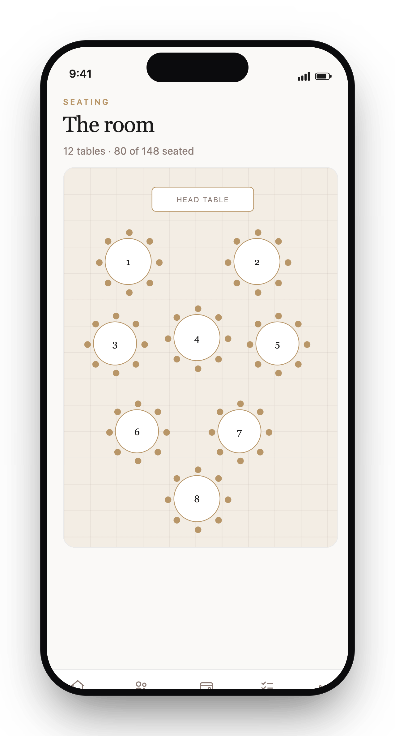 Drag-and-drop seating chart